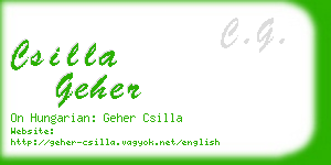 csilla geher business card